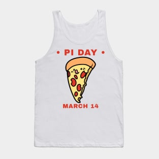 Kawaii Pi Day Pizza Slice March 14 Tank Top